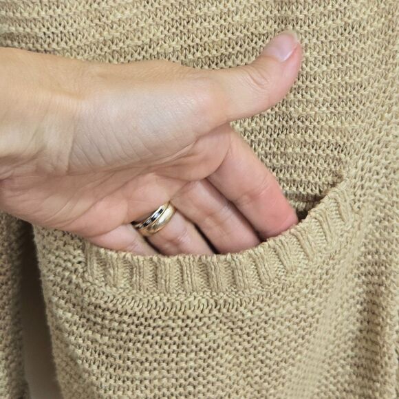 LRL Ralph Lauren Jeans Linen Cotton Cardigan Sweater M Shawl Collar Bone buttons - Picture 6 of 9